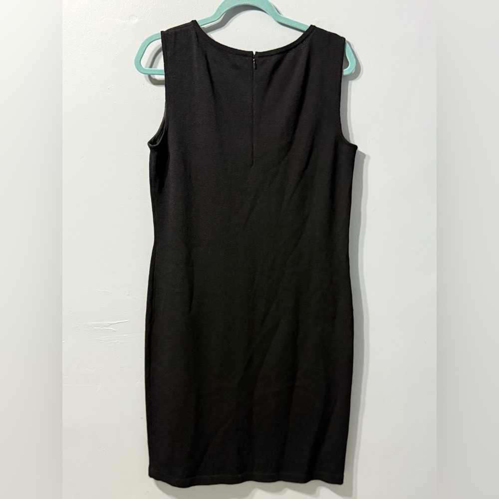Vintage St. John Evening by Marie Gray Black Knit Cocktail Dress Women’s Size 10 - Picture 3 of 8